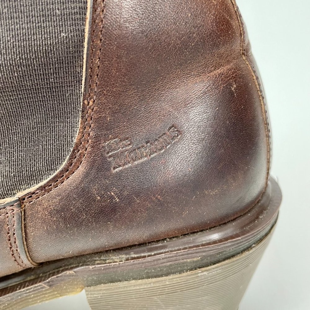Women's Dr. Martens Cadence Heeled Brown Leather Chelsea Boots, Size 10 - Picture 6 of 11